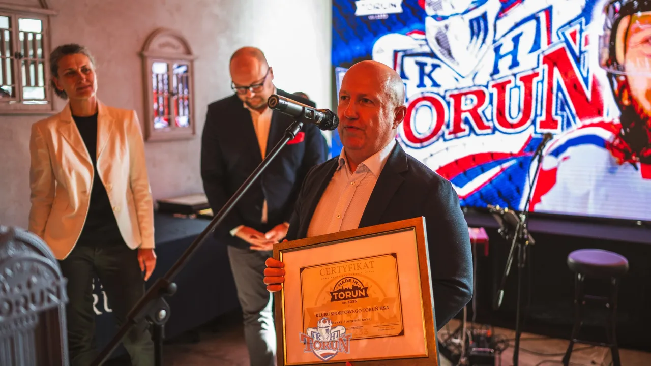 Wręczenie nagrody Made in Torun dla marki #torunskihokej