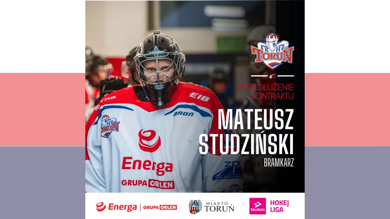 Mateusz Studziński kolejny sezon w toruńskiej bramce
