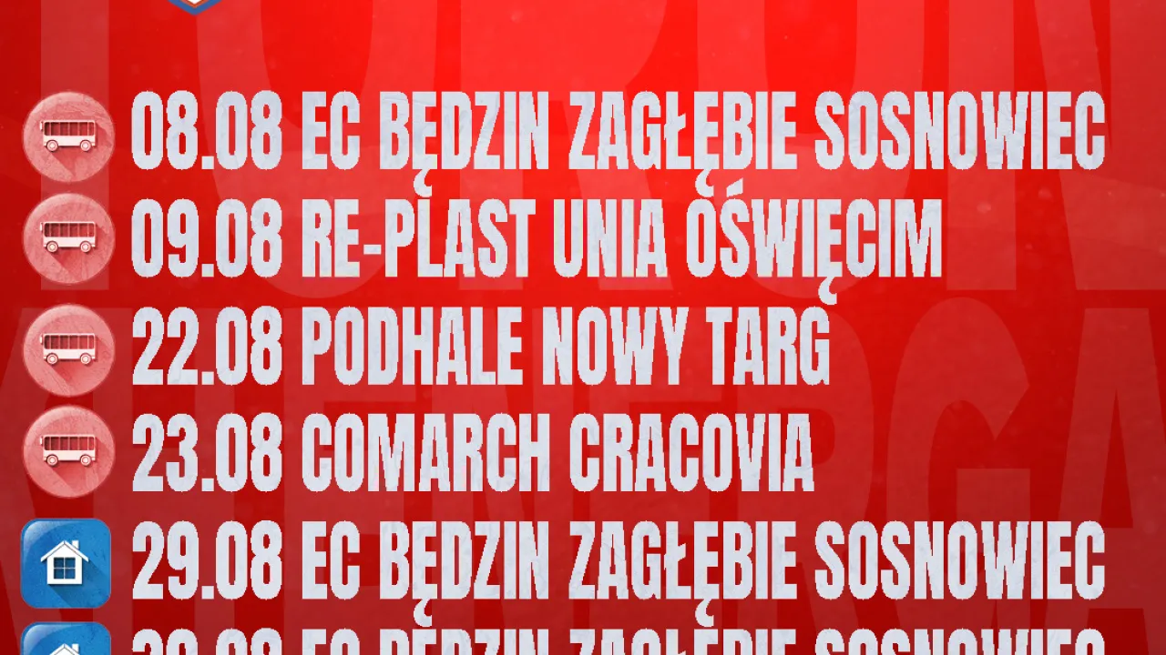 Plan meczów sparingowych